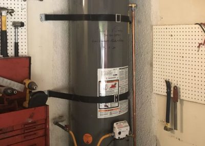 50 Gal Rheem Water Heater change out with new vent and wood floor. City of Fullerton, CA.