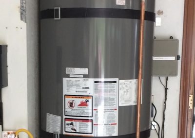 75 Gallon Rheem Water Heater with Circulating Pump and new wood floor. City of Anaheim Hills, CA.