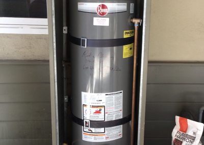 50 Gallon Rheem Water Heater change out with new vent. City of Orange, CA.