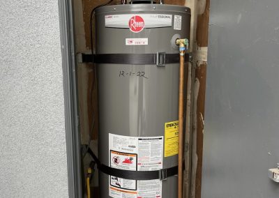 50 Gallon Rheem White Water Heater Changeout. City of Fullerton, CA.